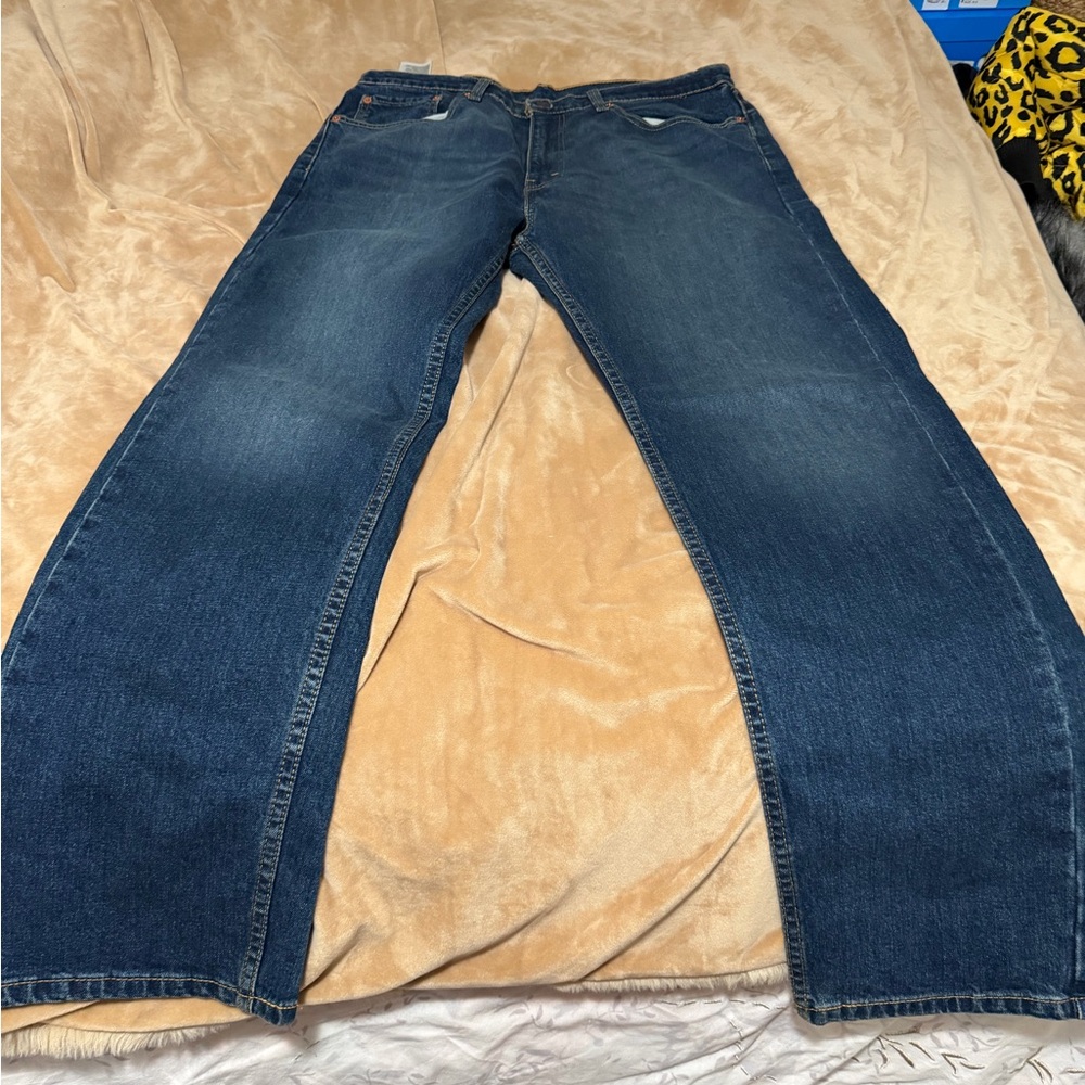 Levi's Men's Dark Blue Relaxed 505 Jeans 35x32